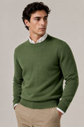 Suéteres Para Hombre Básico de Punto Fino E65301 Militar