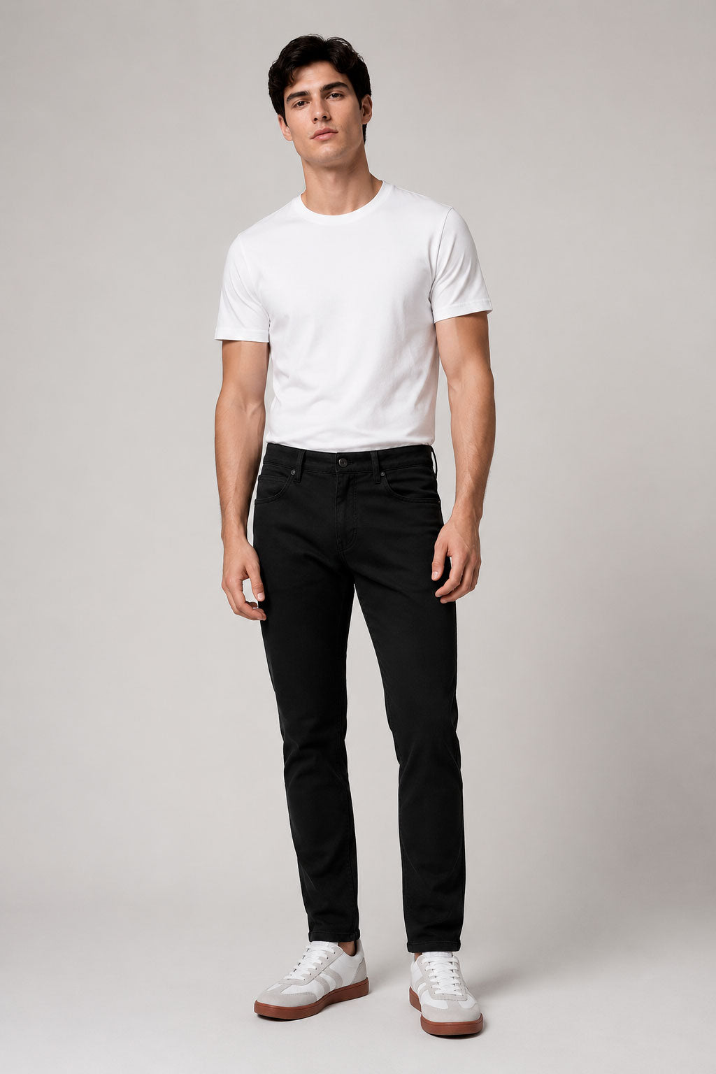 Pantalones Para Hombre Formal Casual Regular Fit GFIVE Negro