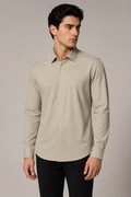 Camisas Para Hombre Teach Microperforada Tejido De Punto B65402 Kaki