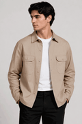 Sobrecamisas Para Hombre Chaqueta Ligera Amplia B65412 Kaki