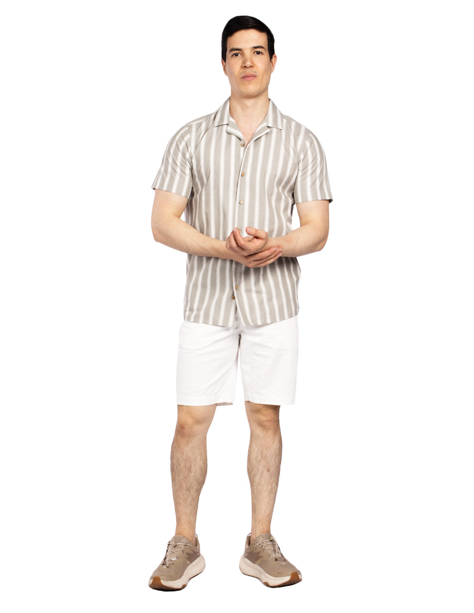 Camisas Para Hombre Dobbie Preteñido B51362 Olivo
