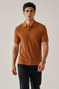 Playeras Polo Para Hombre De Tejido Texturizado Acanalado Con Manga Corta A65406 Chedron