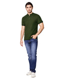 Playeras Polo Para Hombre Cuello Mao A45401 Militar