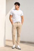 Pantalones Para Hombre Chino Algodón Stretch GWOVEN Kaki
