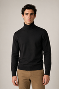 Suéteres Para Hombre Cuello Tortuga De Punto Fino E65303 Negro