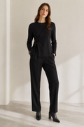 Blusones Para Mujer De Manga Larga Con Amarre N43145 Negro