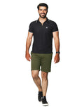 Playeras Polo Para Hombre Lisa Con Cierre A41413 Negro