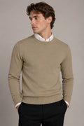 Suéteres Para Hombre Básico de Punto Fino E65301 Moca