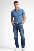 Jeans Para Hombre Mezclilla Slim Urbano J61109 Azul