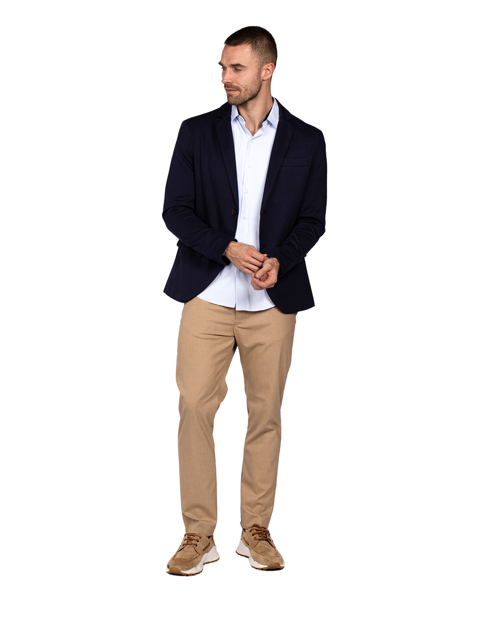 Sacos Para Hombre Liso De Punto FFILATY Marino