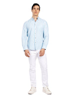 Camisas Para Hombre Regular Fit Oxford B51115 Aqua