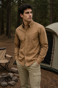 Camisas Para Hombre Para Exterior Spandex Outdoor B65410 Tabaco