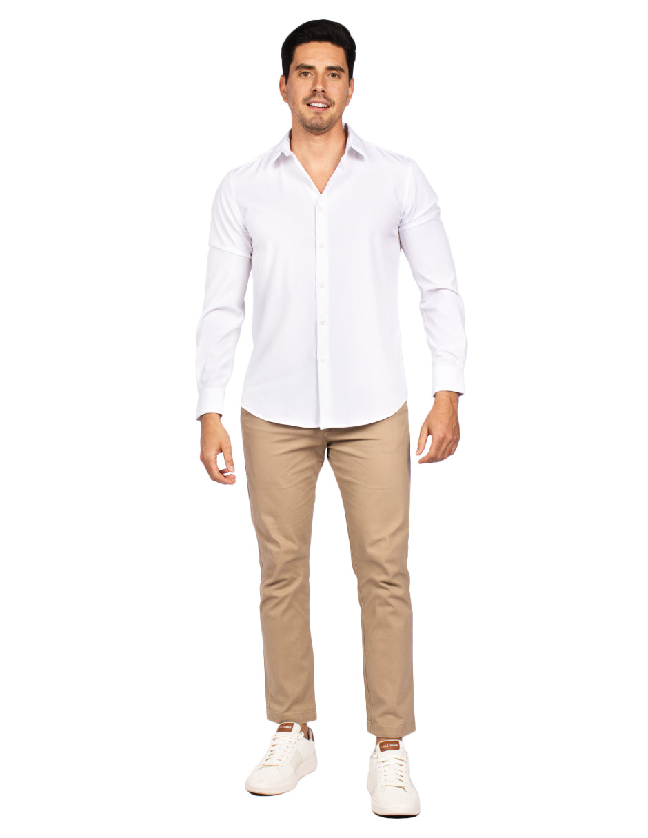 Pantalon Caqui Pantalon Kaki Con Guayabera Guayabera Blanca Con