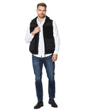 Chalecos Para Hombre Acolchado Cuello Sherpa H45307 Negro