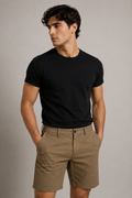 Bermudas Para Hombre De Gabardina Spandex Algodón GBRABSON Tabaco