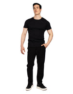 Playeras Para Hombre Acanalada A51302 Negro