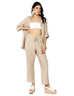 Pantalones Para Mujer Ligero Con Jareta W51114 Arena