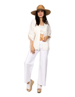 Kimonos Para Mujer Lino Estilo Japones T51101 Crema