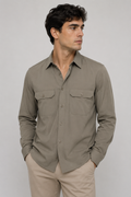 Camisas Para Hombre Super Stretch Non Iron B55410 Kaki