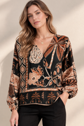 Blusas Para Mujer Cruzada Satinada Fluida N53107 Unico