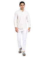 Camisas Para Hombre Regular Fit Oxford B51114 Amarillo