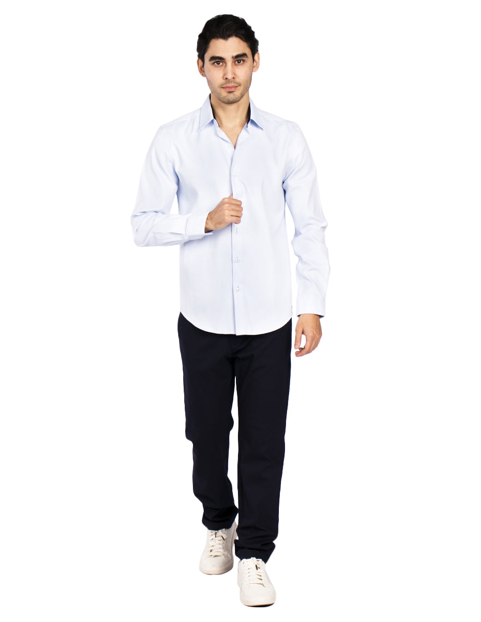 Camisas Para Hombre Slim Fit Textura B51311 2