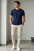Playeras Para Hombre Manga Corta Micro Pique A61301 Marino