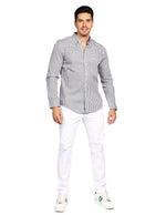 Camisas Para Hombre Manga Larga Cuadros B45213 Olivo