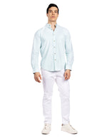 Camisas Para Hombre Regular Fit Oxford B51113 Verde