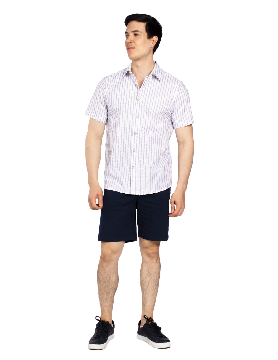 Camisas Para Hombre Regular Fit B51357 Blanco
