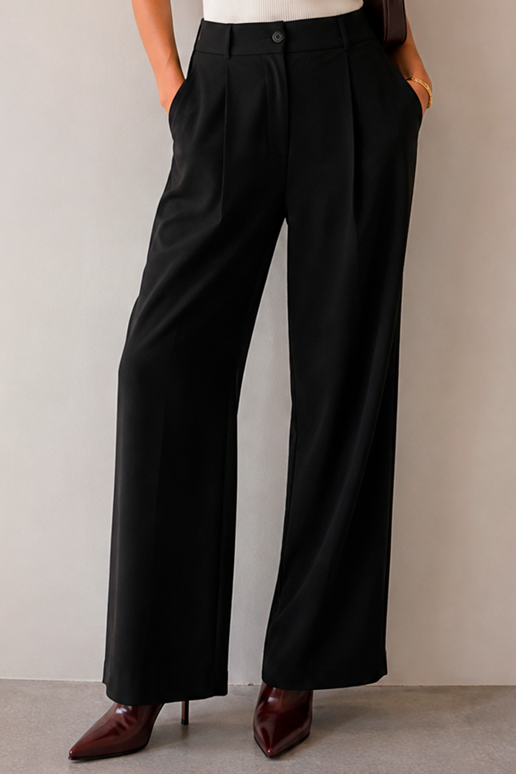 Pantalones Para Mujer De Vestir Super Strech W63101 Negro