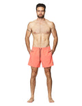 Trajes De Baño Para Hombre Bobois Moda Casuales Bañador Liso Con Logo G41450 Naranja
