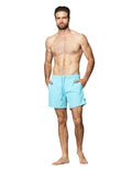 Trajes De Baño Para Hombre Bobois Moda Casuales Bañador Liso Con Logo G41450 Aqua