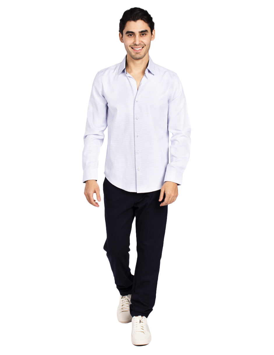 Camisas Para Hombre Slim Fit Textura B51311 5