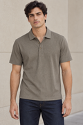 Playera Polo para Hombre Piqué Super Stretch Transpirable A61411 Gris