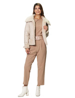 Pantalones Para Mujer Lisos Con Pinzas W43122 Taupe