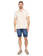 Camisas Para Hombre Relaxed Fit Satinada B51351 Beige