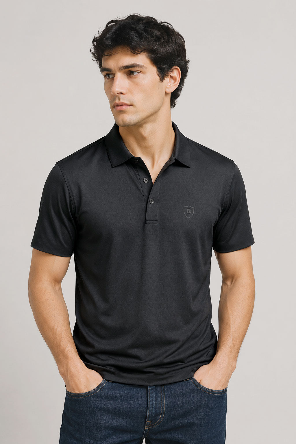 Playeras Polo Para Hombre Premium Sport A55401 Negro