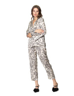 Blusas Para Mujer Satinada Manga Larga Estampado Paisley N43107 Unico