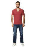 Playeras Polo Para Hombre Tejida Sin Botones A41457 Mauve