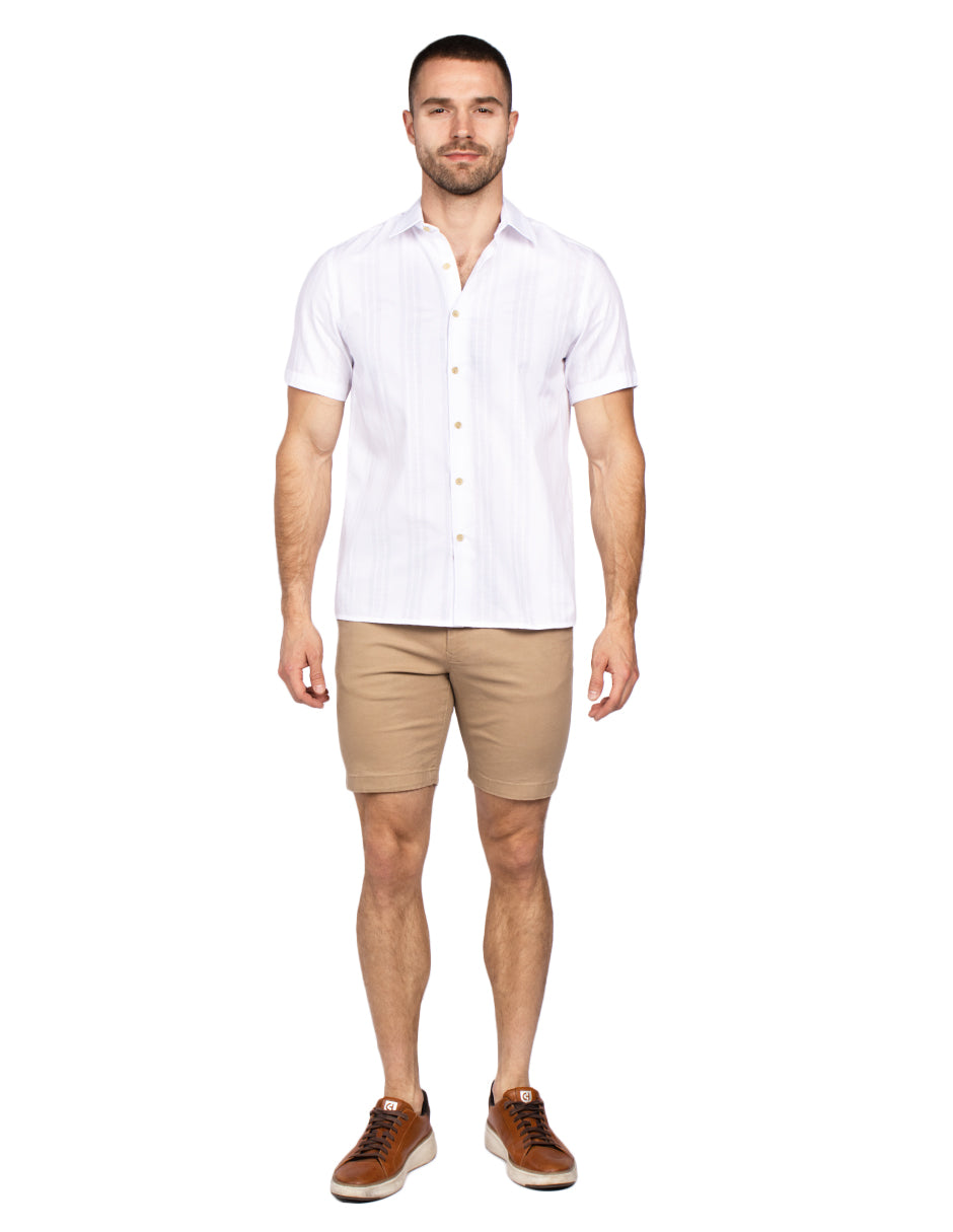 Camisas Para Hombre Regular Fit Solida B51358 Blanco