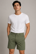 Bermudas Para Hombre De Gabardina Spandex Algodón GBRABSON Olivo