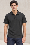 Playera Polo para Hombre Piqué Super Stretch Transpirable A61411 Negro