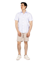Camisas Para Hombre Dobbie Con Textura B51356 Cielo