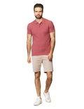 Playeras Polo Para Hombre Tejida Con Textura A41456 Mauve