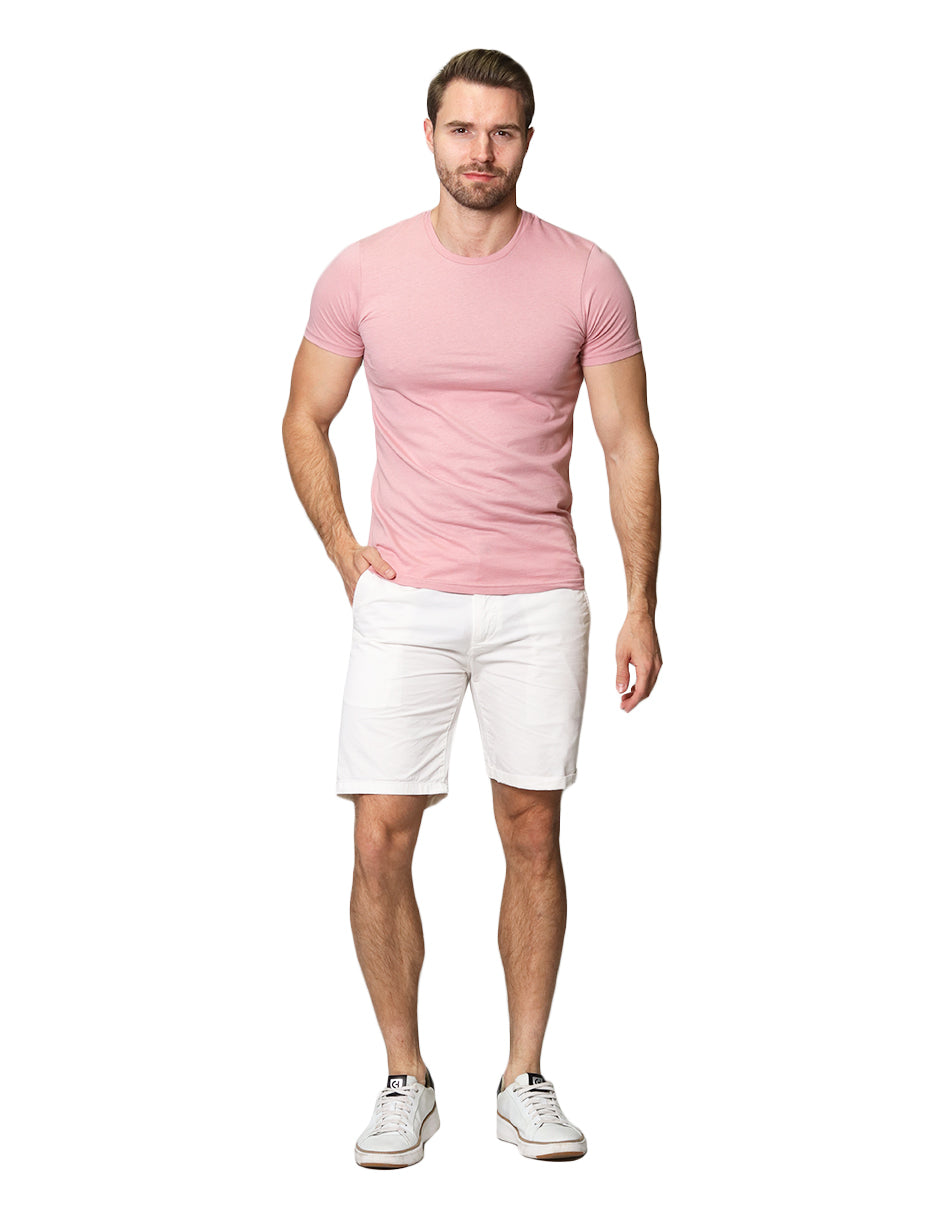 Playeras Para Hombre Cuello Redondo Basica APCR Palo rosa