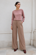 Pantalones Para Mujer De Vestir Super Strech W63101 Taupe
