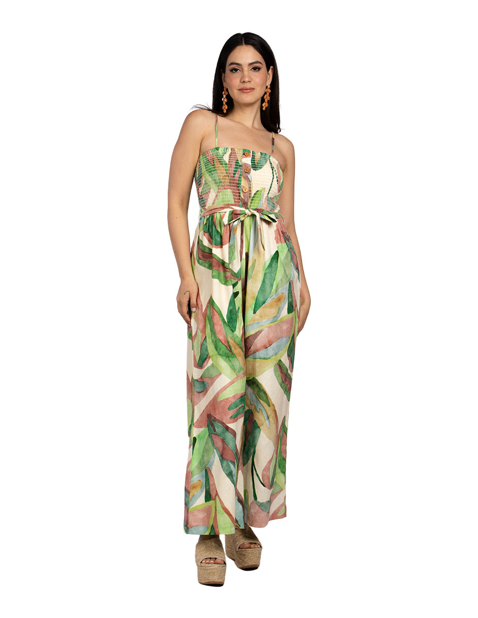 Jumpsuits Para Mujer Smok De Tirantes W51132 Unico