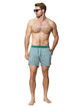 Trajes De Baño Para Hombre Bobois Moda Casuales Bañador Con Estampado De Rayas G41452 Verde