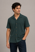 Camisas Para Hombre Manga Corta Tacto Cashmere B65451 Verde